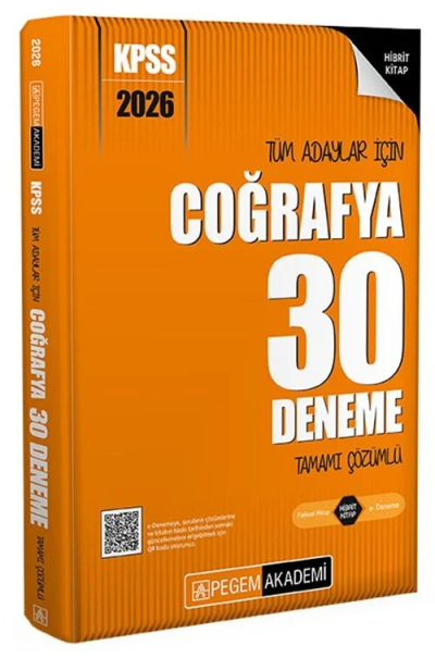 2026 KPSS Tüm Adaylar İçin Coğrafya 30 Deneme Tamamı Çözümlü Pegem Yayınları SegaCopy Fotokopi Merkezi