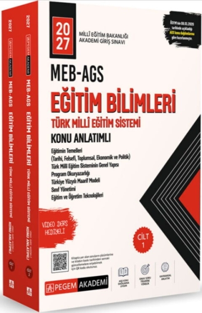 MEB AGS Eğitim Bilimleri ve Türk Millî Eğitim Sistemi Konu Anlatımlı Pegem Yayınları (CİLT 1-2) SegaCopy Fotokopi Merkezi