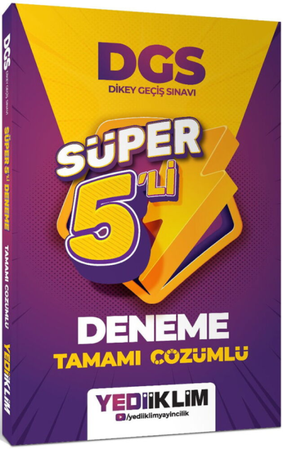 2027 DGS Tamamı Çözümlü Süper 5 li Deneme Yediiklim Yayınları SegaCopy Fotokopi Merkezi