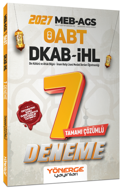2027 ÖABT MEB-AGS DKAB Din Kültürü ve Ahlak Bilgisi Öğretmenliği 7 Deneme Çözümlü Yönerge Yayınları SegaCopy Fotokopi Merkezi