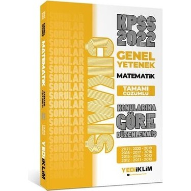2022 KPSS G.Yetenek Matematik Konularına Göre Tamamı Çöz. Çıkmış Sorular(Son 12 Yıl) SegaCopy Fotokopi Merkezi
