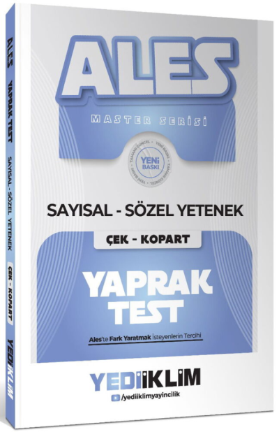 2027 ALES Master Seris Sayısal Sözel Yetenek Çek Kopart Yaprak Test Yediiklim Yayınları SegaCopy Fotokopi Merkezi