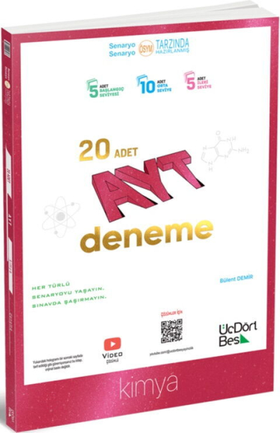 AYT Kimya 20 Deneme ÜçDörtBeş Yayınları SegaCopy Fotokopi Merkezi