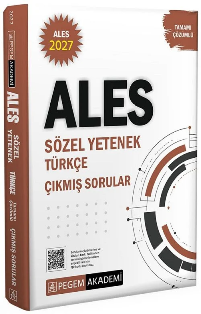 2027 ALES Sözel Yetenek Türkçe Çıkmış Sorular Çözümlü Pegem Akademi Yayınları SegaCopy Fotokopi Merkezi