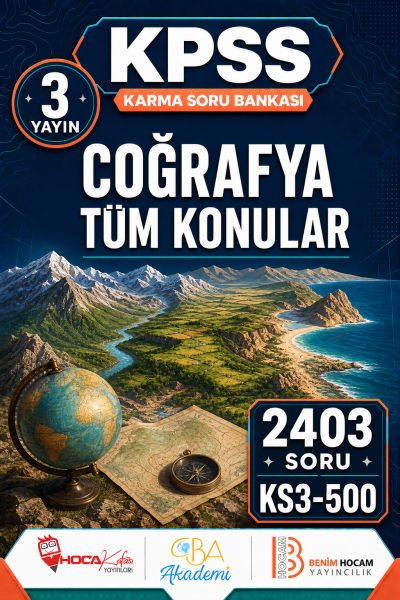 COĞRAFYA TÜM KONULAR 3 Yayın 2403 Soru (Benim Hocam - CBA - Hoca Kafası Yayınları) SegaCopy Fotokopi Merkezi