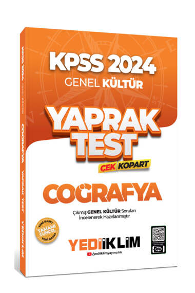 2024 KPSS Genel Kültür Coğrafya Çek Kopart Yaprak Test SegaCopy Fotokopi Merkezi