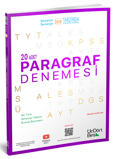 20 li Paragraf Deneme Üç Dört Beş Yayınları SegaCopy Fotokopi Merkezi