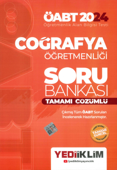 COĞRAFYA ÖĞRETMENLİĞİ SORU BANKASI TAMAMI ÇÖZÜMLÜ SegaCopy Fotokopi Merkezi