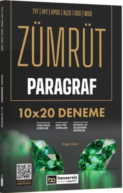 Zümrüt Paragraf 10x20 Deneme Benzersiz Akademi Yayınları SegaCopy Fotokopi Merkezi