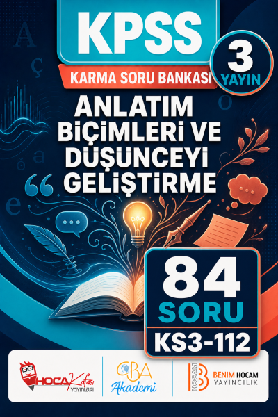 Anlatım Biçimleri ve Düşünceyi Geliştirme 3 Yayın 84 Soru (Benim Hocam - CBA - Hoca Kafası Yayınları) SegaCopy Fotokopi Merkezi