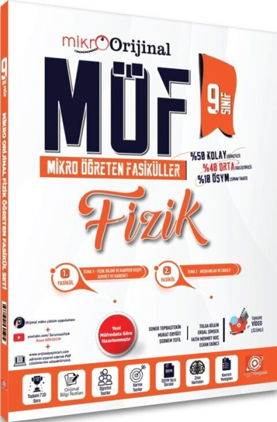 Mikro 9. Sınıf Fizik MÖF Mikro Öğreten Fasiküller Orijinal Yayınları SegaCopy Fotokopi Merkezi