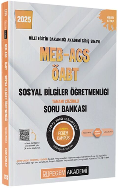 2025 MEB-AGS-ÖABT Sosyal Bilgiler Tamamı Çözümlü Soru Bankası Pegem Akademi Yayıncılık SegaCopy Fotokopi Merkezi