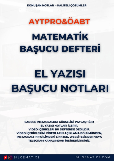 BilgeMatics Hüseyin Hoca ÖABT Matematik El Yazısı Başucu Notları