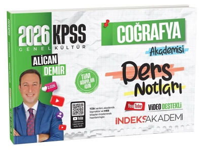 2026 KPSS Coğrafya Akademisi Video Ders Notları Alican Demir İndeks Akademi Yayıncılık