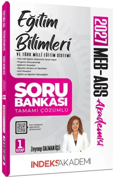 MEB-AGS Akademisi Eğitim Bilimleri ve Türk Milli Eğitim Sistemi Soru Bankası 1. Kitap Çözümlü - Zeynep Salman İçli İndeks Akademi Yayıncılık SegaCopy Fotokopi Merkezi