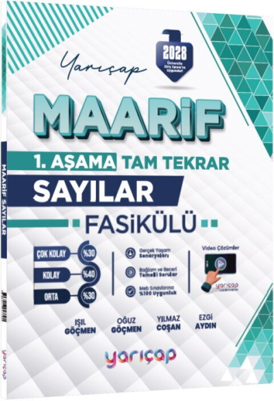 2028 TYT Sayılar Maarif Fasikülü 1. Aşama YarıÇap Yayınları SegaCopy Fotokopi Merkezi