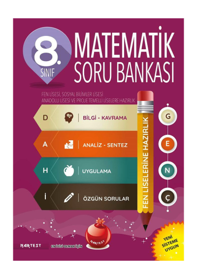 8. Sınıf Dahi Genç Matematik Soru Bankası Nartest Yayınları SegaCopy Fotokopi Merkezi