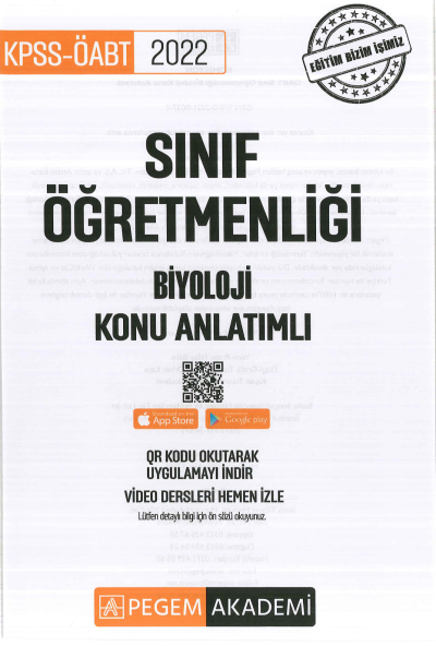 SINIF ÖĞRETMENLİĞİ BİYOLOJİ KONU ANLATIMLI SegaCopy Fotokopi Merkezi