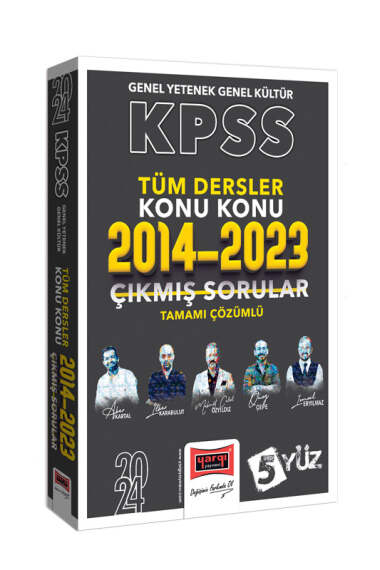 2024 KPSS 5Yüz Tüm Dersler Tamamı Çözümlü Son 10 Yıl Konu Konu Çıkmış Sorular (2014-2023)