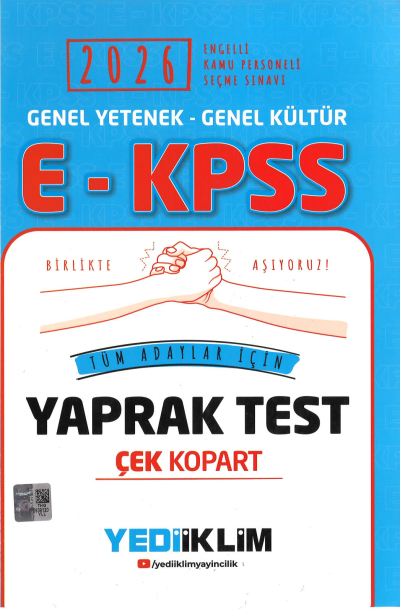 2026 E-KPSS Genel Kültür Genel Yetenek Tüm Adaylar İçin Çek Kopart Yaprak Test Yediiklim Yayınları SegaCopy Fotokopi Merkezi