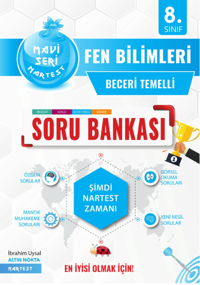 8. Sınıf Fen Bilimleri Mavi Soru Bankası Nartest Yayınları