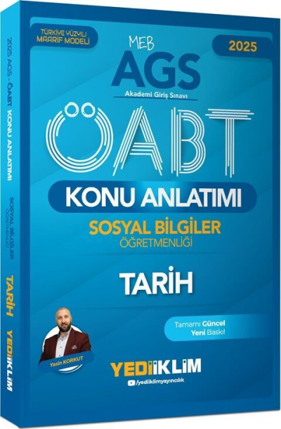 2025 MEB AGS ÖABT Sosyal Bilgiler Öğretmenliği Tarih Konu Anlatımı Yediiklim Yayınları SegaCopy Fotokopi Merkezi