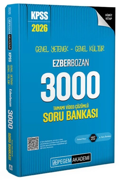 2026 KPSS Genel Yetenek Genel Kültür Ezberbozan 3000 Tamamı Video Çözümlü Soru Bankası Pegem Akademi Yayıncılık SegaCopy Fotokopi Merkezi