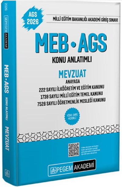 2026 MEB-AGS Konu Anlatımlı Mevzuat Pegem Akademi Yayıncılık SegaCopy Fotokopi Merkezi
