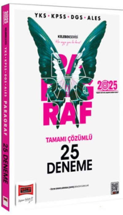 2025 YKS KPSS ALES DGS Kelebek Serisi Tamamı Çözümlü Paragraf 25 Deneme Yediiklim Yayınları SegaCopy Fotokopi Merkezi