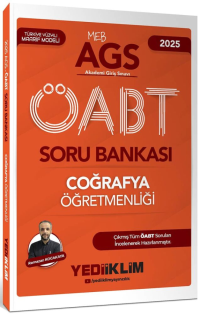 2025 MEB AGS ÖABT Coğrafya Öğretmenliği Soru Bankası Yediiklim Yayınları SegaCopy Fotokopi Merkezi