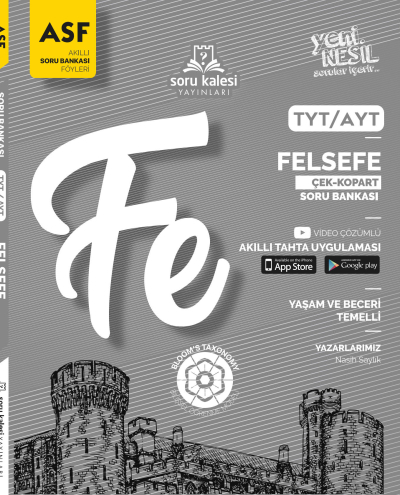 TYT AYT Felsefe Çek Kopart Akıllı Soru Bankası Föyü ASF Soru Kalesi Yayınları SegaCopy Fotokopi Merkezi