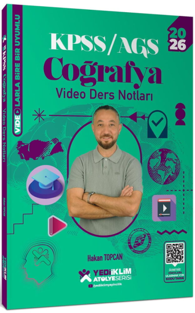 2026 KPSS Coğrafya Atölye Video Ders Notları Yediiklim Yayınları SegaCopy Fotokopi Merkezi