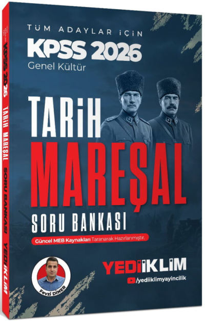 2026 KPSS Mareşal Genel Kültür Tarih Tüm Adaylar İçin Soru Bankası Yediiklim Yayınları SegaCopy Fotokopi Merkezi