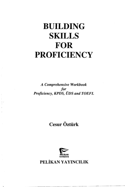 Building Skills For Proficiency Cesur Öztürk SegaCopy Fotokopi Merkezi