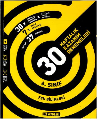 6. Sınıf Fen Bilimleri Haftalık Deneme Hız Yayınları