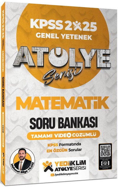 Yediiklim Yayınları 2025 Atölye Serisi KPSS Genel Yetenek Matematik Tamamı Video Çözümlü Soru Bankası Yediiklim Yayınları SegaCopy Fotokopi Merkezi