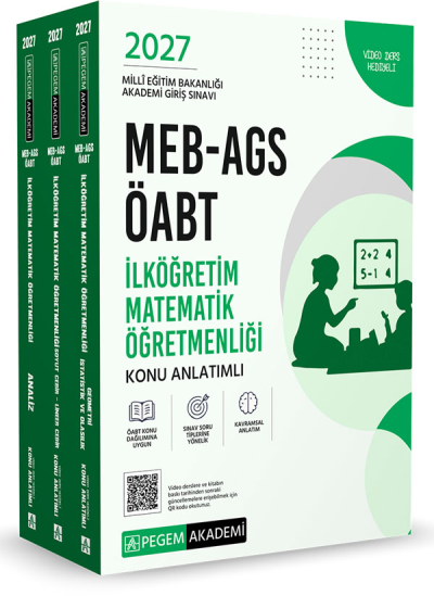 2027 ÖABT MEB-AGS İlköğretim Matematik Öğretmenliği Konu Anlatımlı Modüler Set Pegem Akademi Yayınları SegaCopy Fotokopi Merkezi