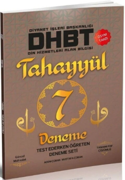 DHBT TAHAYYÜL 7 Deneme Çözümlü Tahayyül Yayınları SegaCopy Fotokopi Merkezi