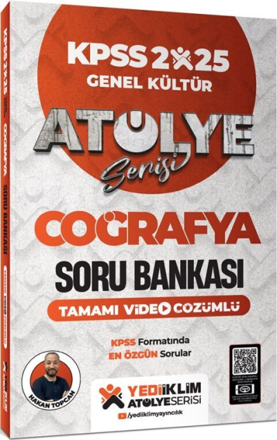 2025 KPSS Genel Kültür Atölye Serisi Coğrafya Tamamı Video Çözümlü Soru Bankası Yediiklim Yayınlarıc