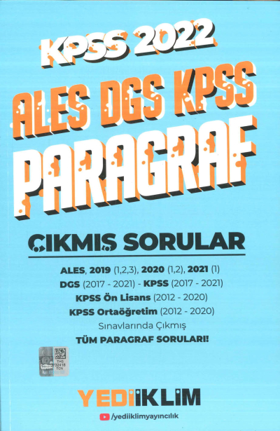 ALES DGS KPSS PARAGRAF ÇIKMIŞ SORULAR SegaCopy Fotokopi Merkezi
