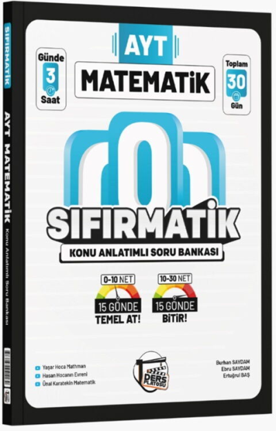 AYT Matematik Sıfırmatik Konu Anlatımlı Soru Bankası Ders Platosu SegaCopy Fotokopi Merkezi