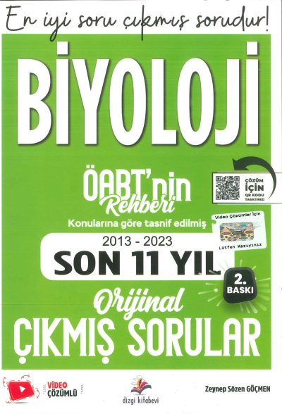 ÖABT BİYOLOJİ KONULARINA GÖRE TASNİF EDİLMİŞ 2013-2023 ORJİNAL ÇIKMIŞ SORULAR SegaCopy Fotokopi Merkezi