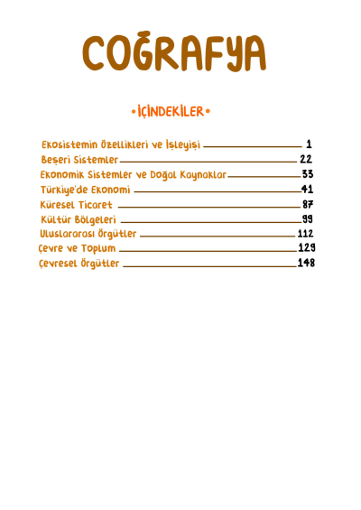 AYT Coğrafya Vip Notlar Vin Kampüs SegaCopy Fotokopi Merkezi