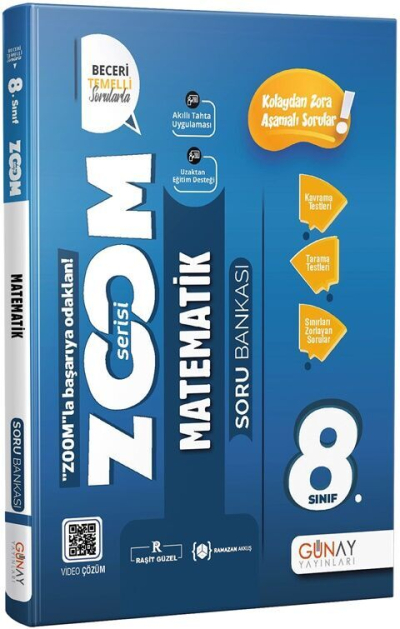 8.Sınıf LGS Yeni Zoom Matematik Soru Bankası Günay Yayınları SegaCopy Fotokopi Merkezi