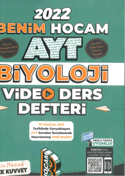 AYT Biyoloji Video Ders Notları SegaCopy Fotokopi Merkezi