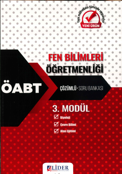 FEN BİLİMLERİ ÖĞRETMENLİĞİ ÇÖZÜMLÜ SORU BANKASI (BİYOLOJİ-ÇEVRE BİLİMİ-ALAN EĞİTİMİ) 3. MODÜL SegaCopy Fotokopi Merkezi