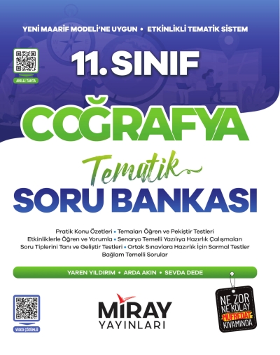 11. Sınıf Coğrafya Maarif Model Tematik Soru Bankası Miray Yayınları SegaCopy Fotokopi Merkezi