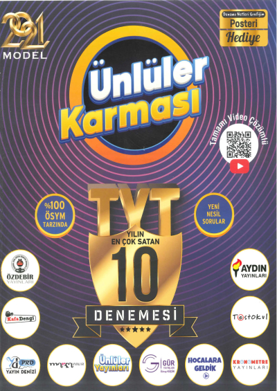 TYT 10 Farklı Yayın 10 Deneme 2021 SegaCopy Fotokopi Merkezi