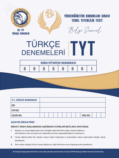 TYT Türkçe 20x40 Branş Denemeleri Bilgi Sarmal Yayınları