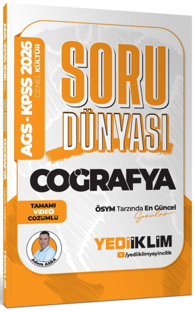 2026 KPSS-AGS Coğrafya Tamamı Video Çözümlü Soru Dünyası Yediiklim Yayınları SegaCopy Fotokopi Merkezi